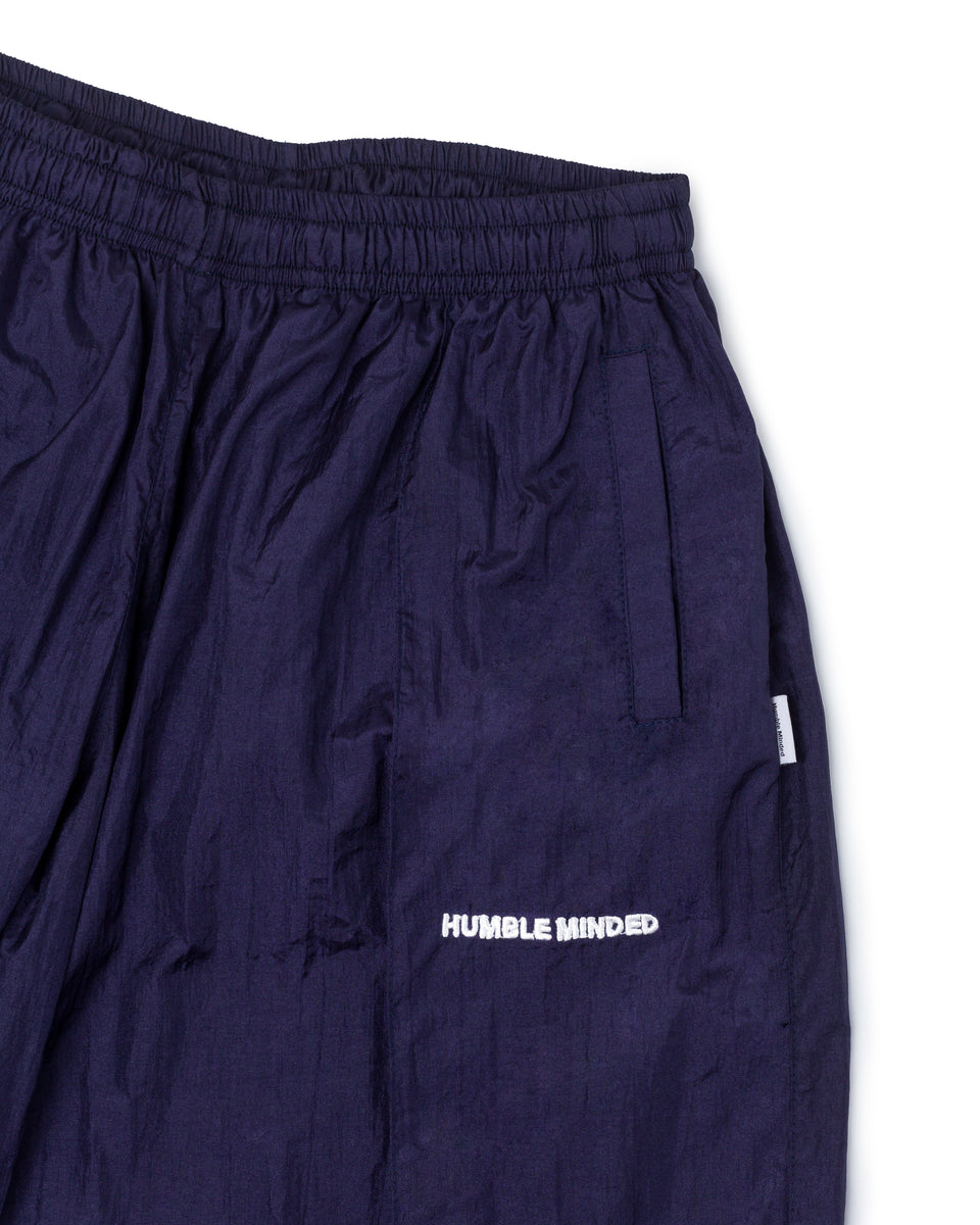 Logo Embroidery Technical Nylon Track Pants - Navy – Humble Minded ...