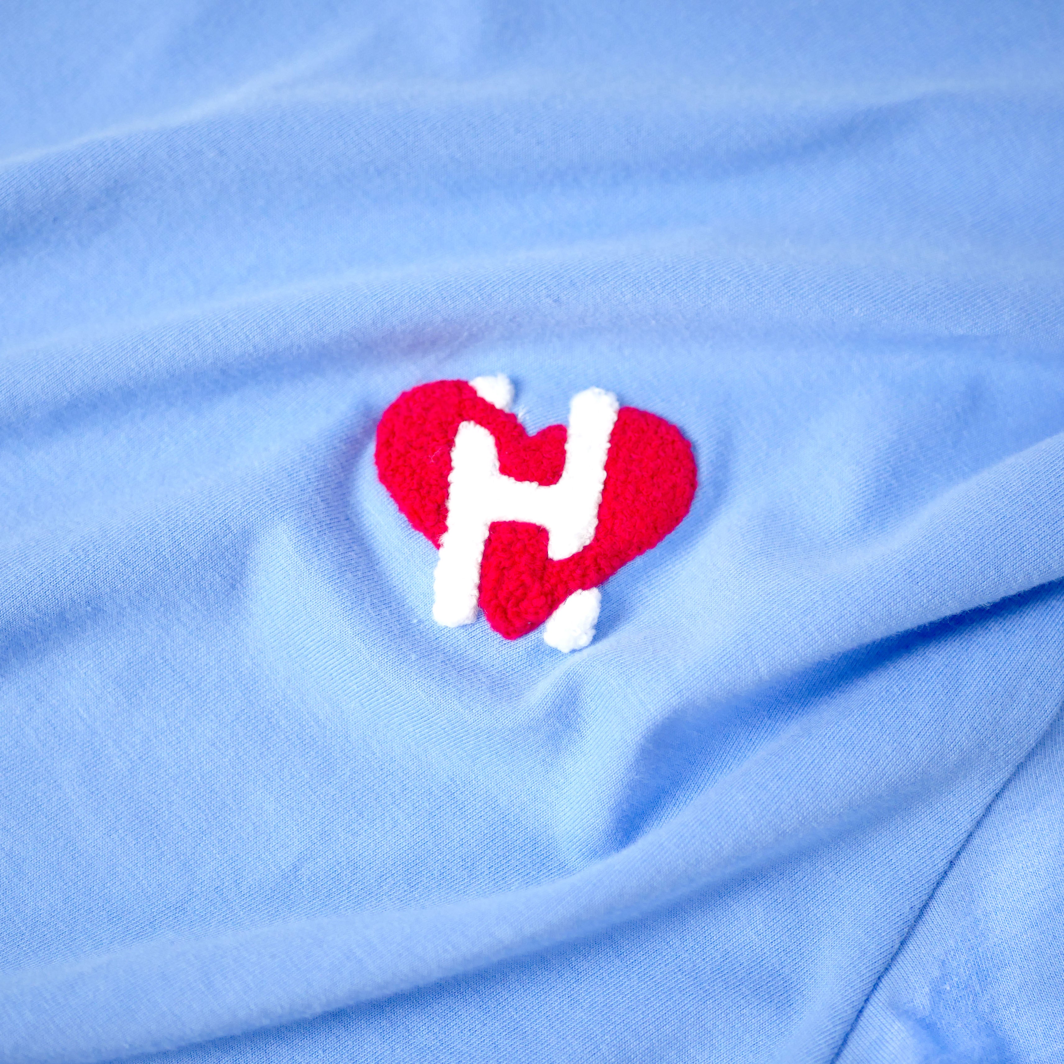 Classic Towel Embroidery Heart T-Shirt