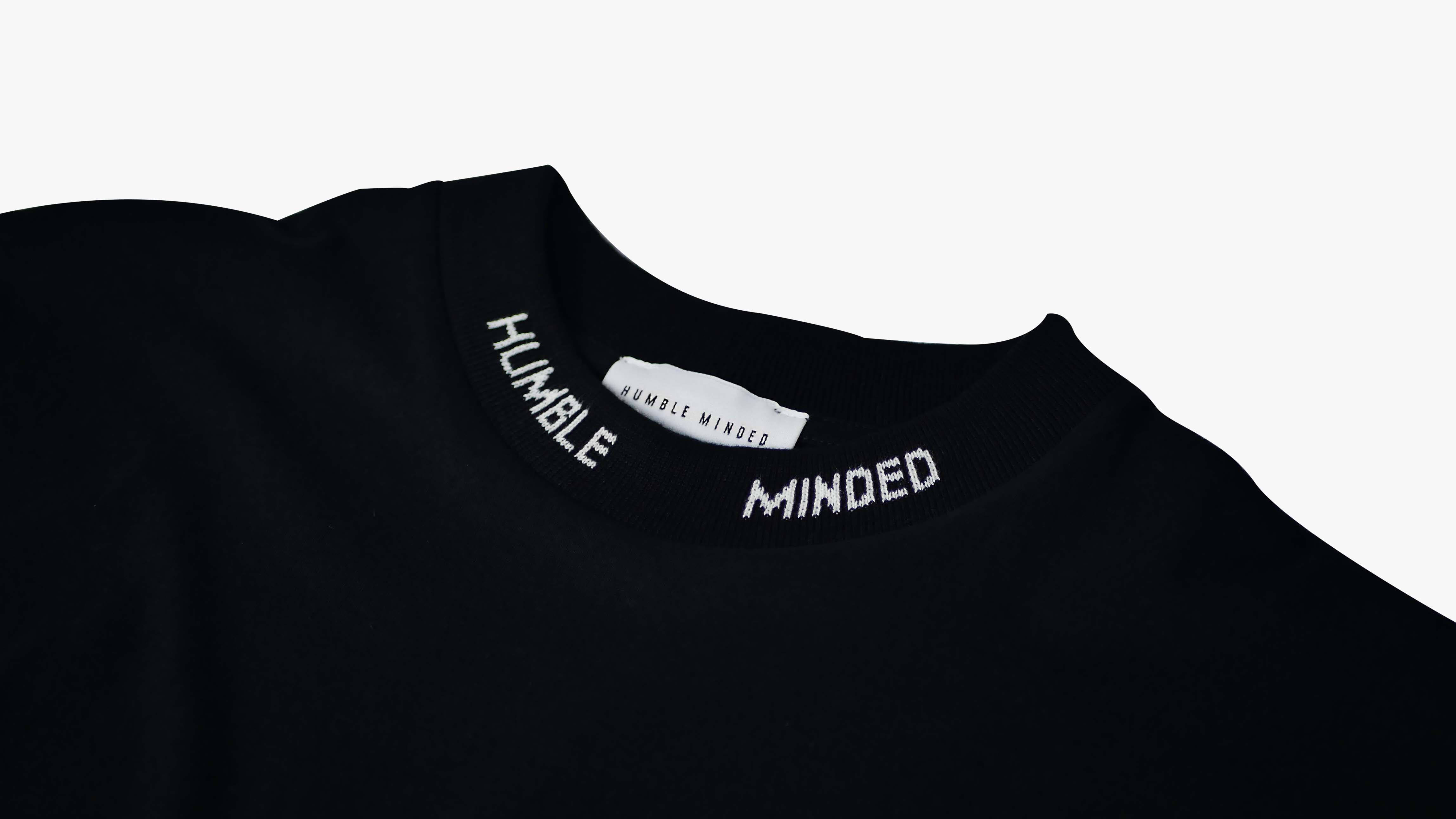 Jacquard Logo Collar T-Shirt Black