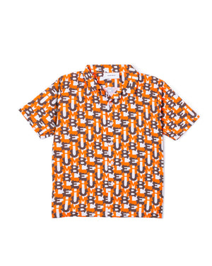 The Puzzle Pieces Buttton-Up Shirt Orange