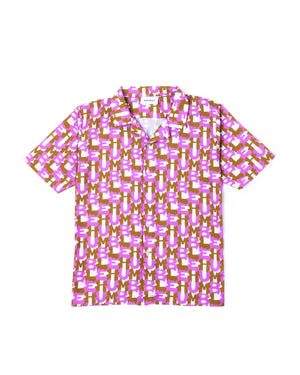 The Puzzle Pieces Button-Up Shirt Purple